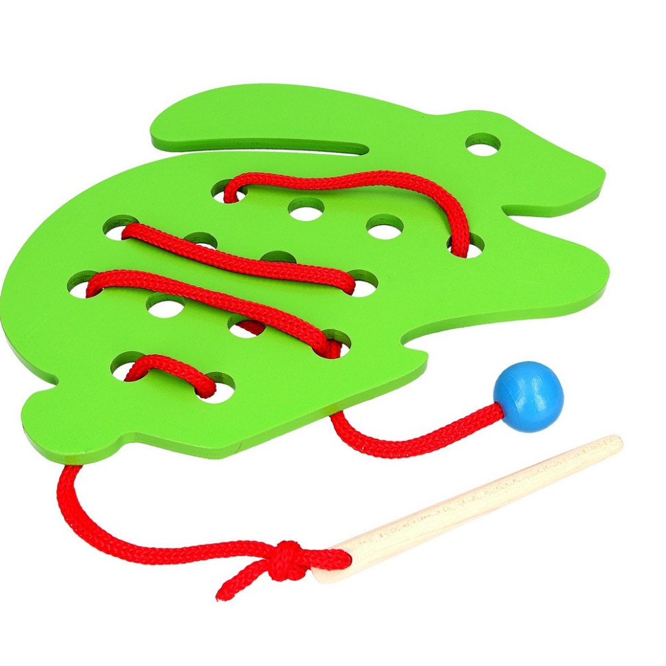 Детская деревянная шнуровка 