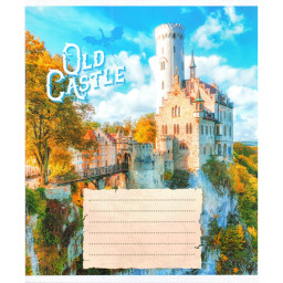 Тетрадь общая "Старые замки" Leader 048-600179L-2 в линию, 48 листов (959060)