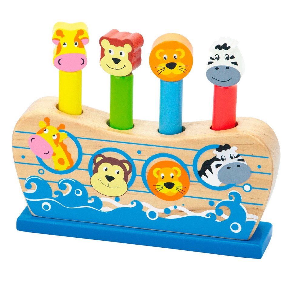 Дерев'яний сортер Веселий ковчег Viga Toys 50041 дикі тварини