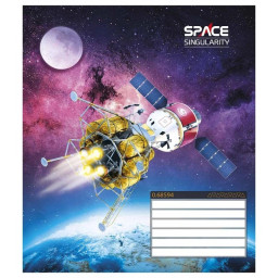 Тетрадь ученическая "Space singularity" Школярик 024-3384L-3 в линию, 24 листов