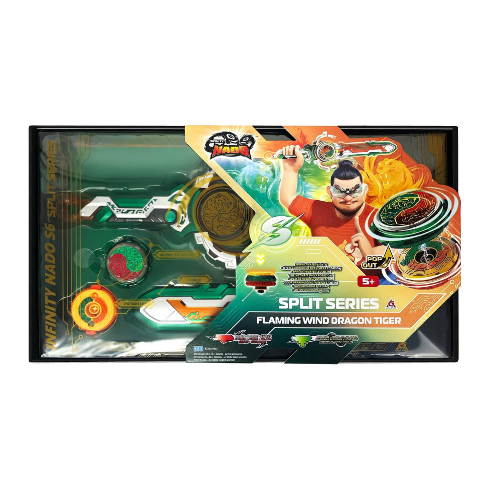 Дзиґа Infinity Nado EU654145 VI серія Split Series Flaming Wind Dragon Tiger  Палаючий Вітер Дракон Тигр