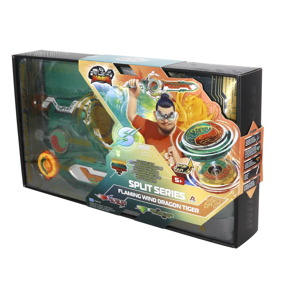 Дзиґа Infinity Nado EU654145 VI серія Split Series Flaming Wind Dragon Tiger  Палаючий Вітер Дракон Тигр