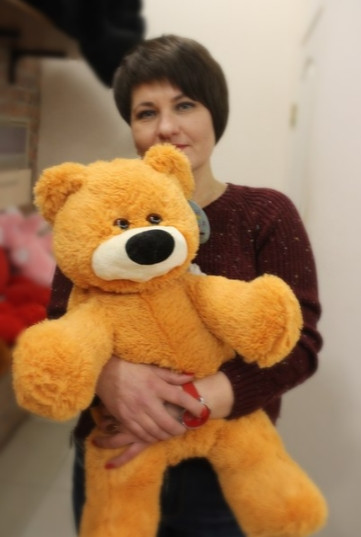 М'яка іграшка Alina Toys ведмедик Бублик 77 см медовий 5784701ALN