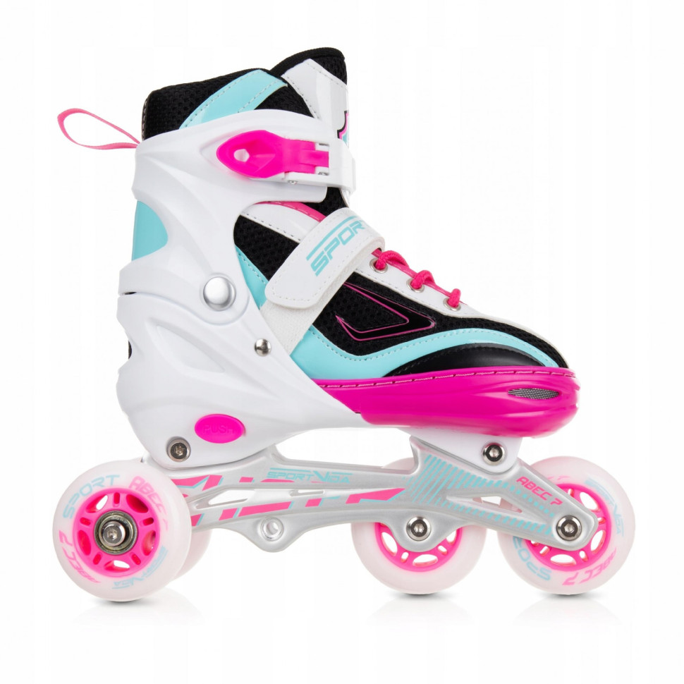 Роликові ковзани SportVida SV-LG0031 4 в 1 White/Pink/Blue Size 31-34