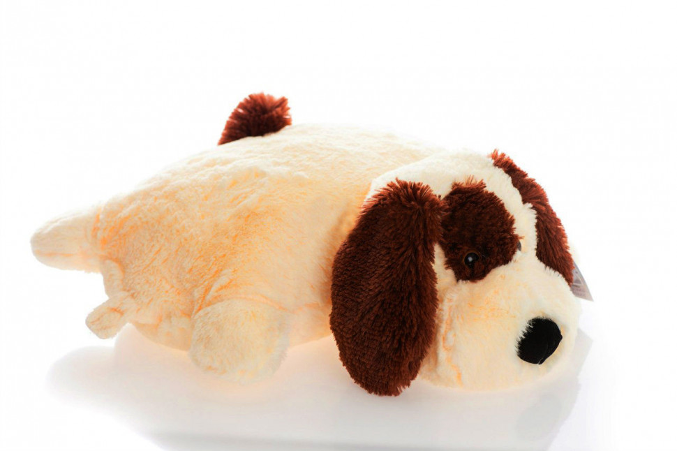 Мягкая игрушка-подушка Alina Toys собачка Шарик 45 см персиковый 5784769ALN
