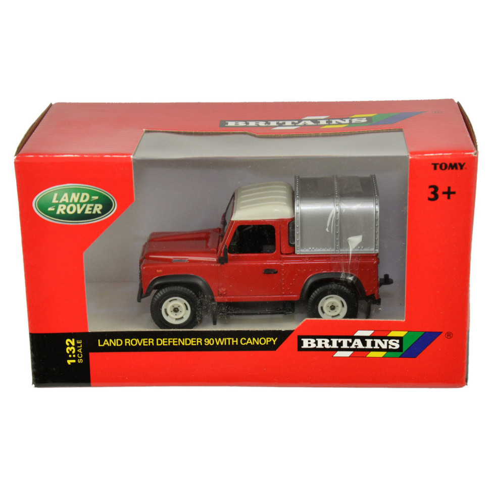 Автомодель Land Rover Defender 90 Britains 42732B червоний, масштаб 1:32