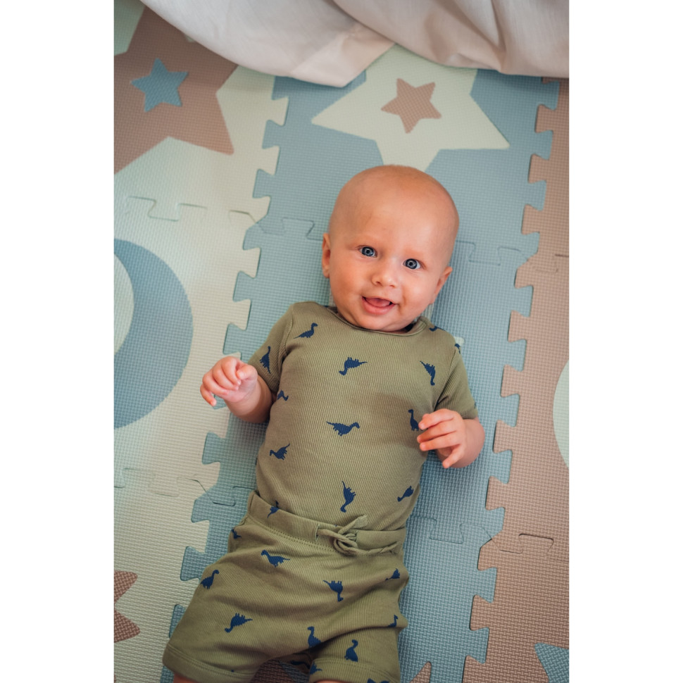 Коврик-пазл NEBE MoMi AKCE00030 pink, EVA, 9 элементов, 93х93 см