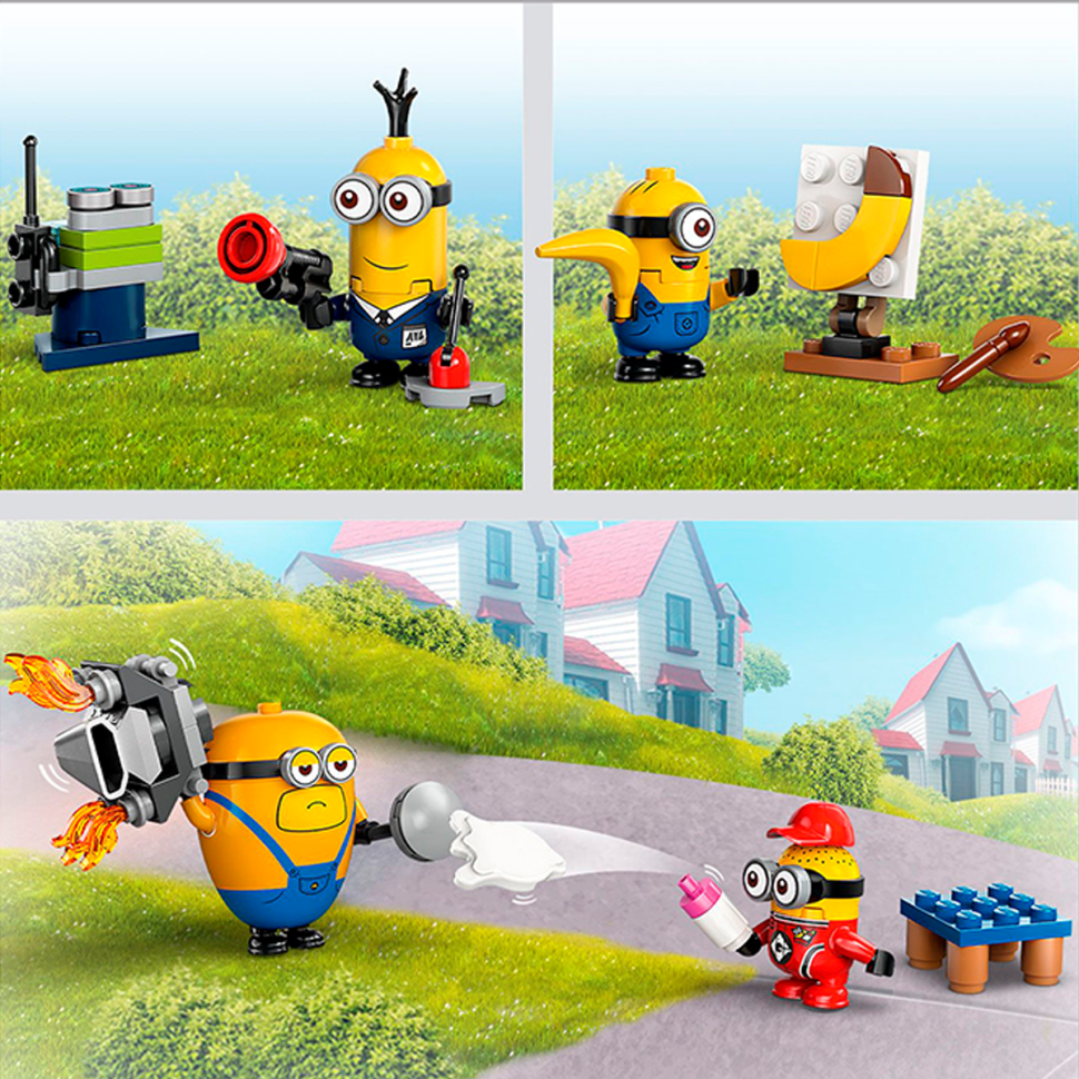 Конструктор Despicable Me 4 Миньоны и банановый автомобиль LEGO 75580, 136 деталей