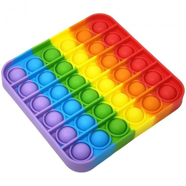 Pop It антистресс PPT-S (Multicolor) Квадрат Радужный