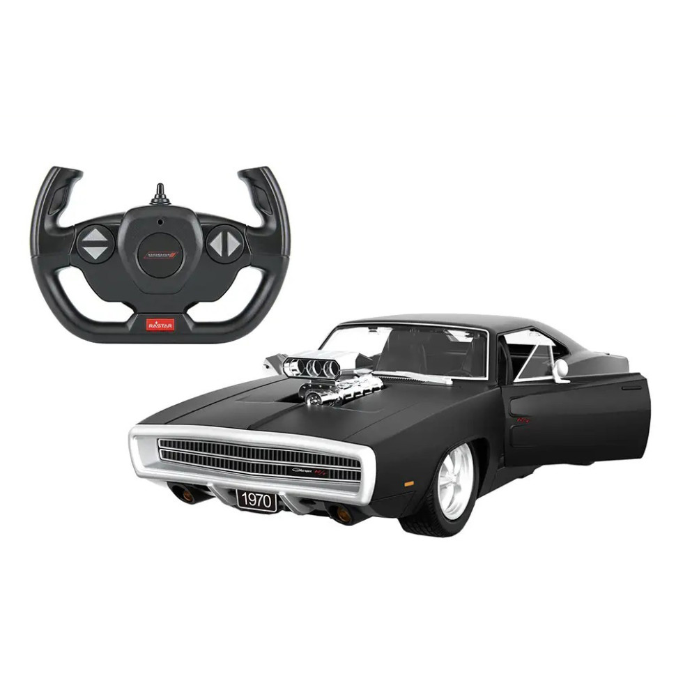 Машинка на радіокеруванні Dodge Charger R/T With Engine version Rastar 99070 black 1:16
