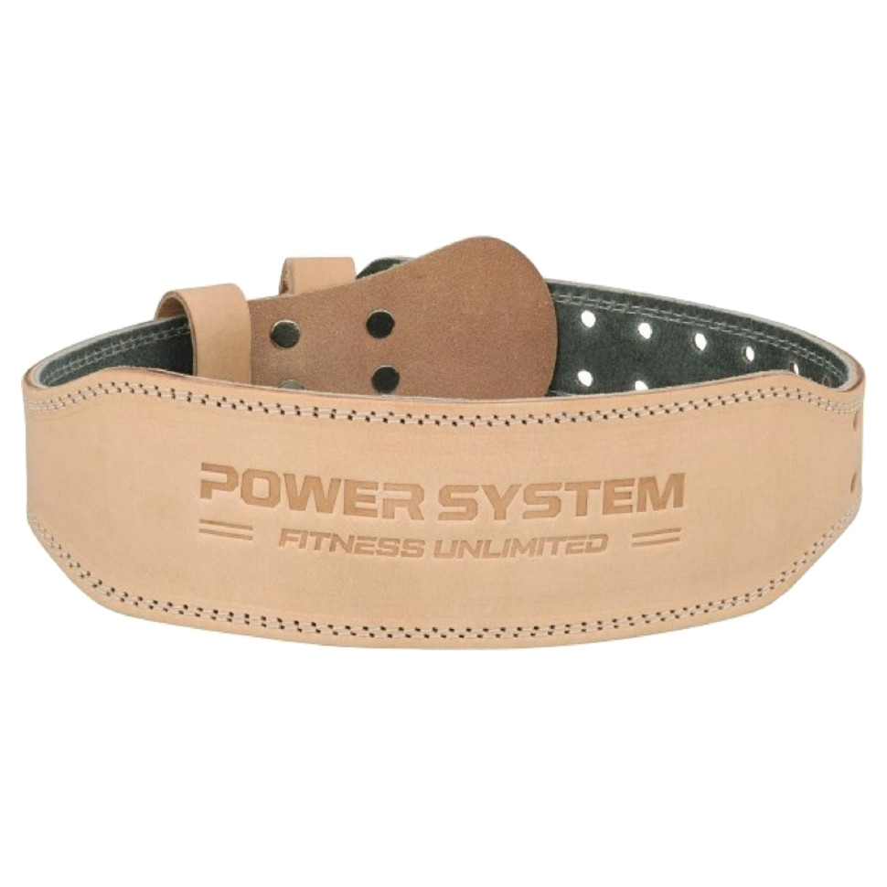 Пояс для важкої атлетики Power Natural Power System PS-3000_2XL_Natural, шкіряний, XXL