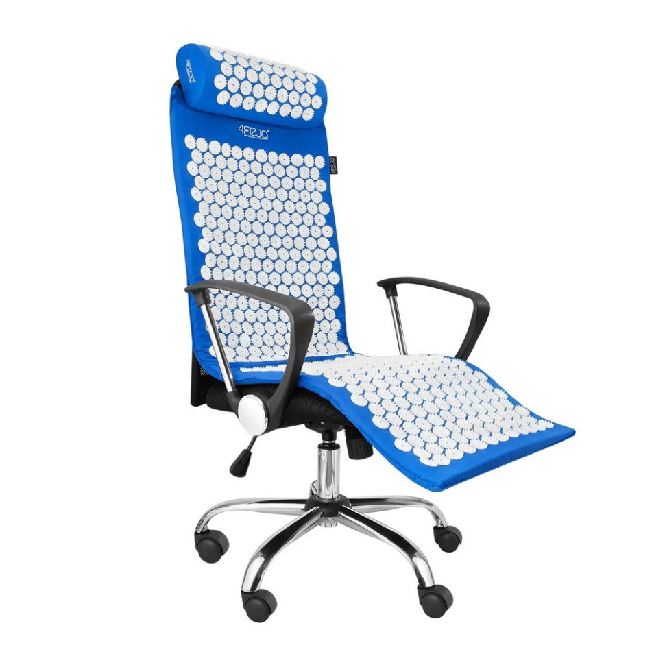 Килимок акупунктурний з валиком Classic Mat XL Аплікатор Кузнєцова 4FIZJO 4FJ0085 Blue/White