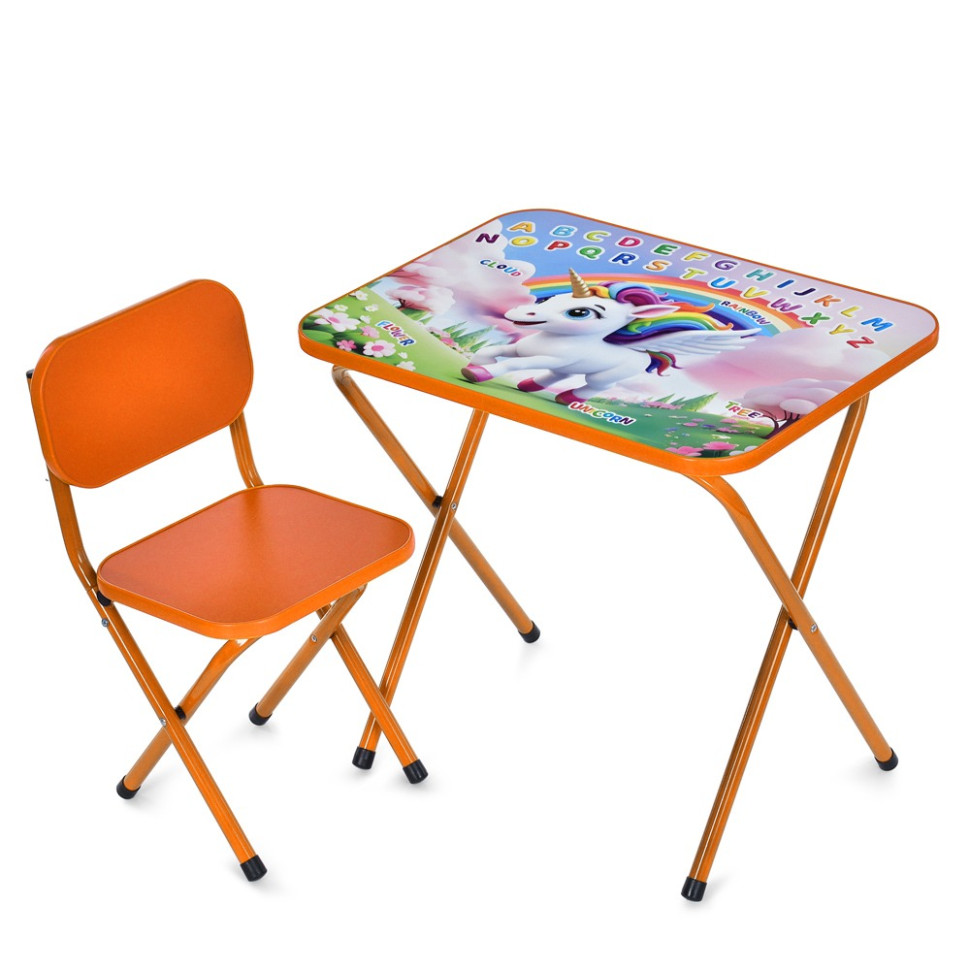 Детский столик складной со стульчиком Bambi M 5967-7 оранжевый