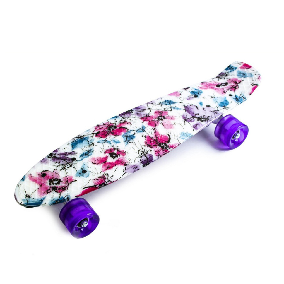 Скейт Penny Board «Flowers chamomile» Bambi 1427061371 колеса зі світлом 75 кг