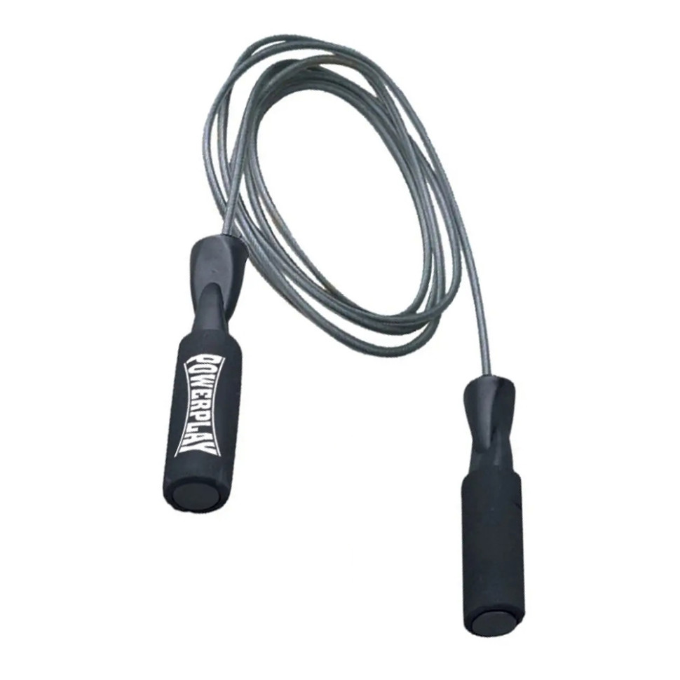 Скакалка скоростная X ROPE PowerPlay PP_4211, с утяжелителями, Черная