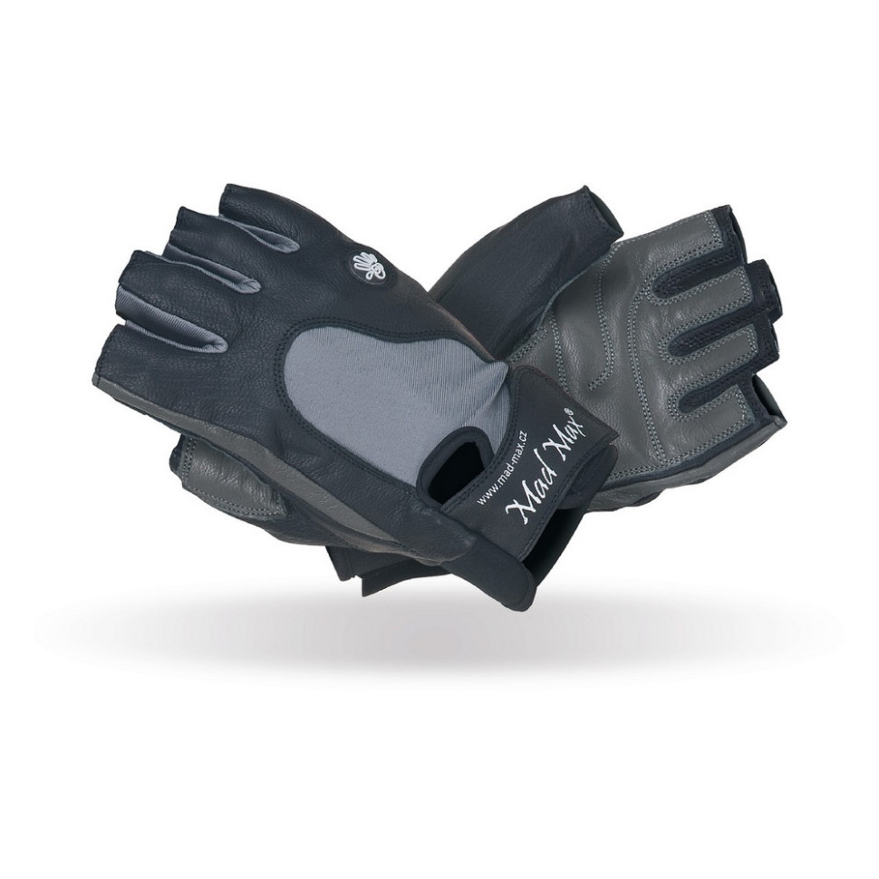Перчатки для фитнеса MTi82 MadMax MFG-820_M, Black/Cool grey, M 19-20,5 см