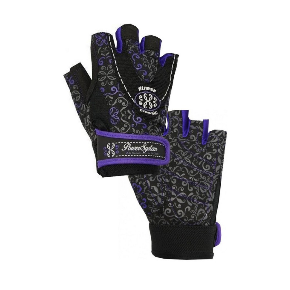 Рукавички для фітнесу Classy Power System PS_2910_XS_Black/Purple, XS 20 см