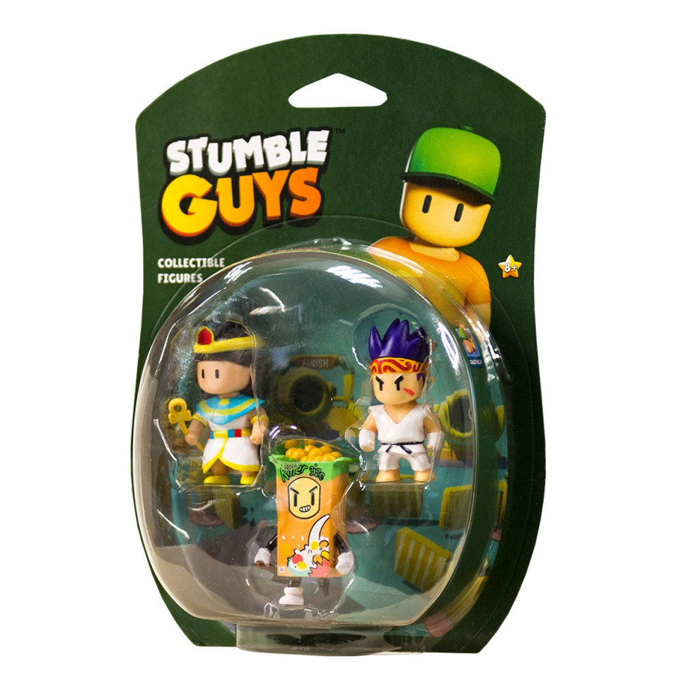Набор Коллекционных Фигурок СЕНСЕЙ ФАЕРФИСТ, КЛЕОПАТРА, КИЛЛЕР STUMBLE GUYS SG2020-4, 3 фигурки 6 см