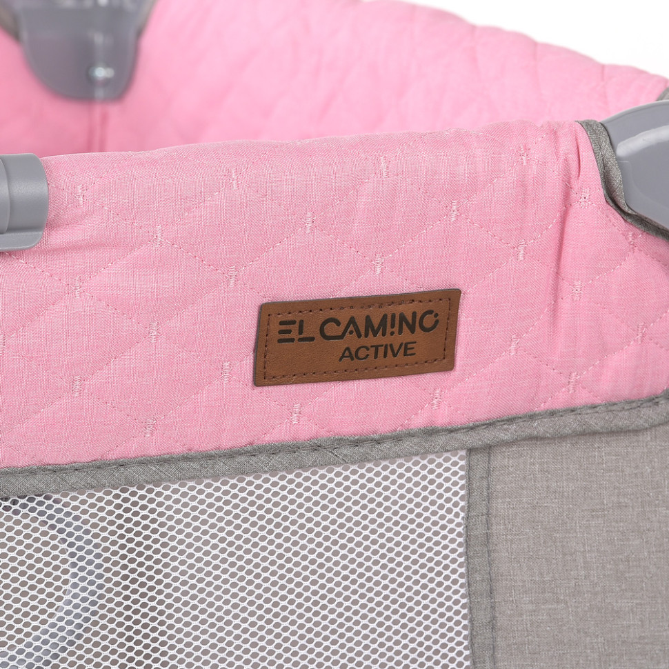 Детский манеж El Camino ME 1097 Pink Gray