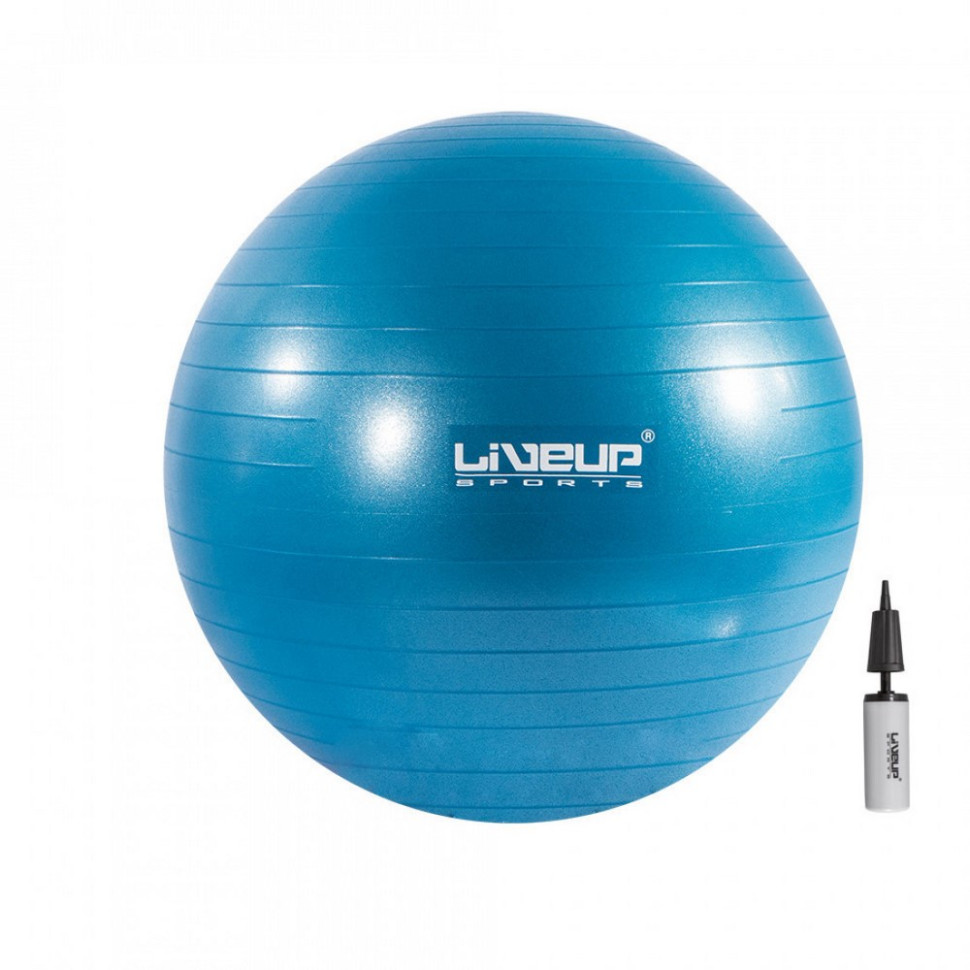 Фітбол ANTI-BURST BALL LiveUp LS3222-55b, (насос в комплекті)