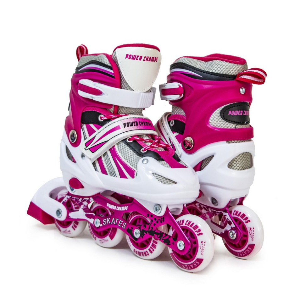 Детские раздвижные ролики Power Champs Bambi 1014210304 Pink, размер 38-42
