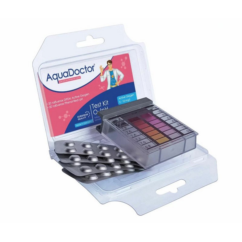 Таблетований тестер для басейну Test Kit O2/pH AquaDoctor 23543AD
