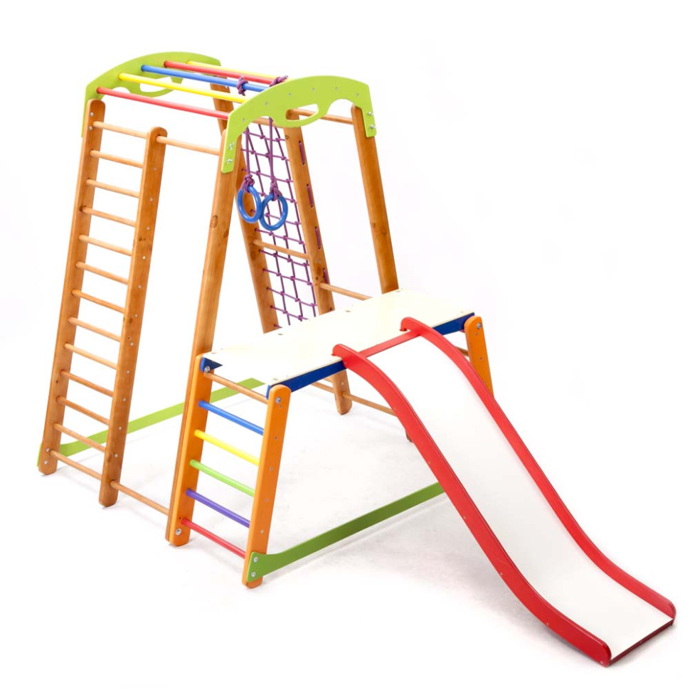 Дитячий спортивний куточок SportBaby Крихітка - 2 Plus 1-1 з гіркою та кільцями