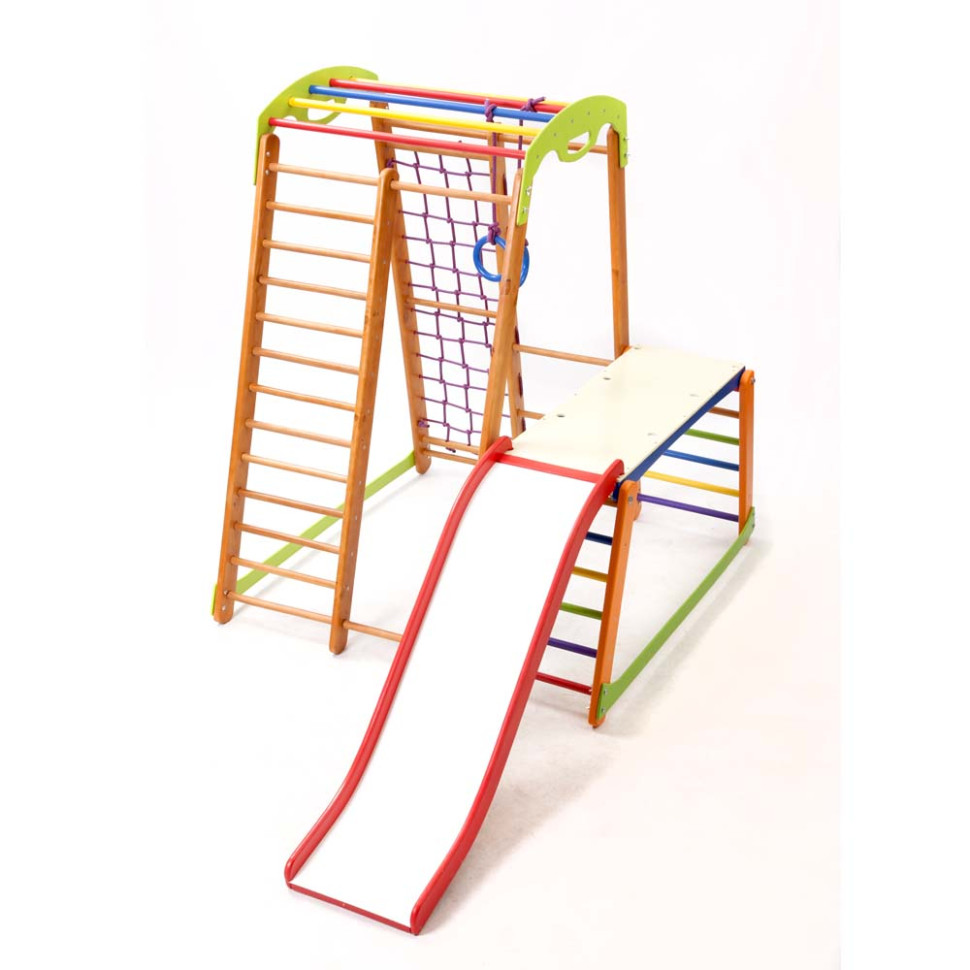 Дитячий спортивний куточок SportBaby Крихітка - 2 Plus 1-1 з гіркою та кільцями