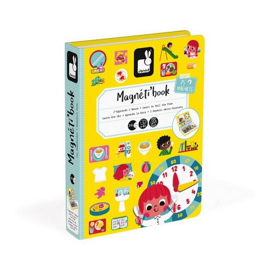 Магнитная книга Janod Учимся называть время 75 эл. J02724