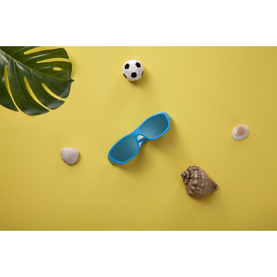Детские солнцезащитные очки Koolsun бирюзово-белые серии Sport (Размер: 3+) KS-SPBLSH003