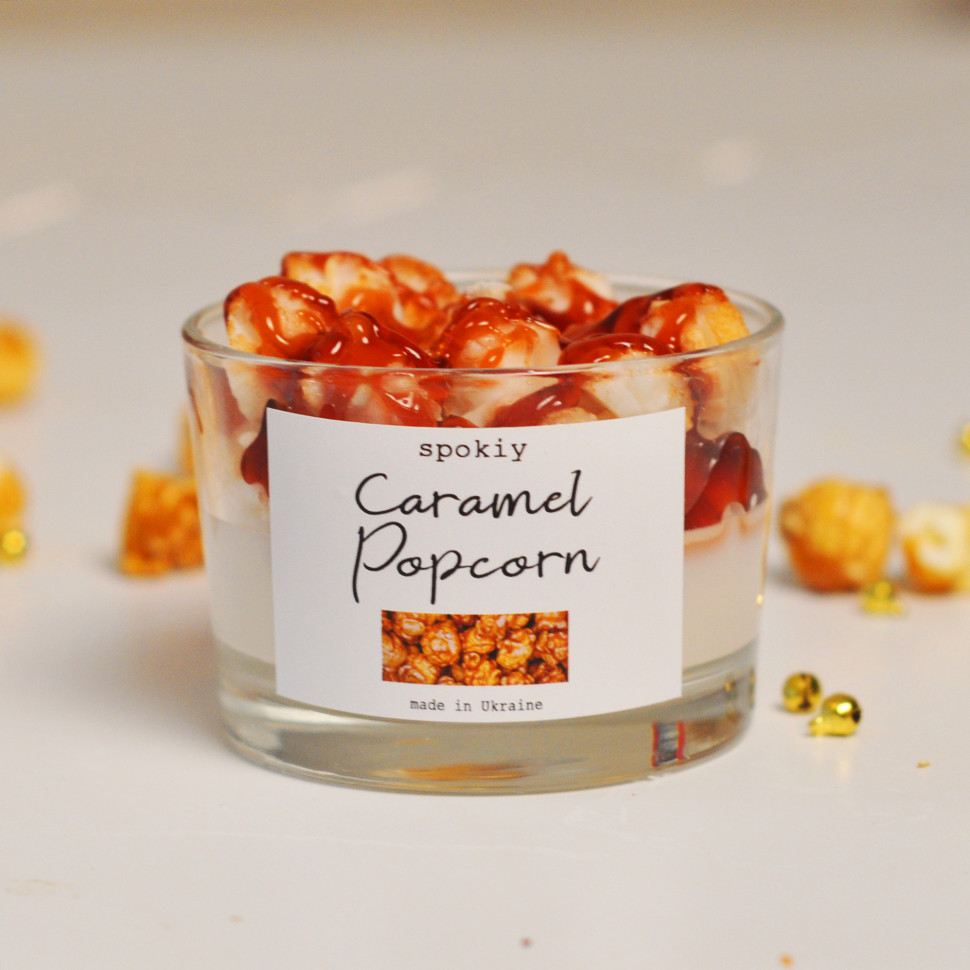 Десертна свічка ручної роботи з соєвого воску 