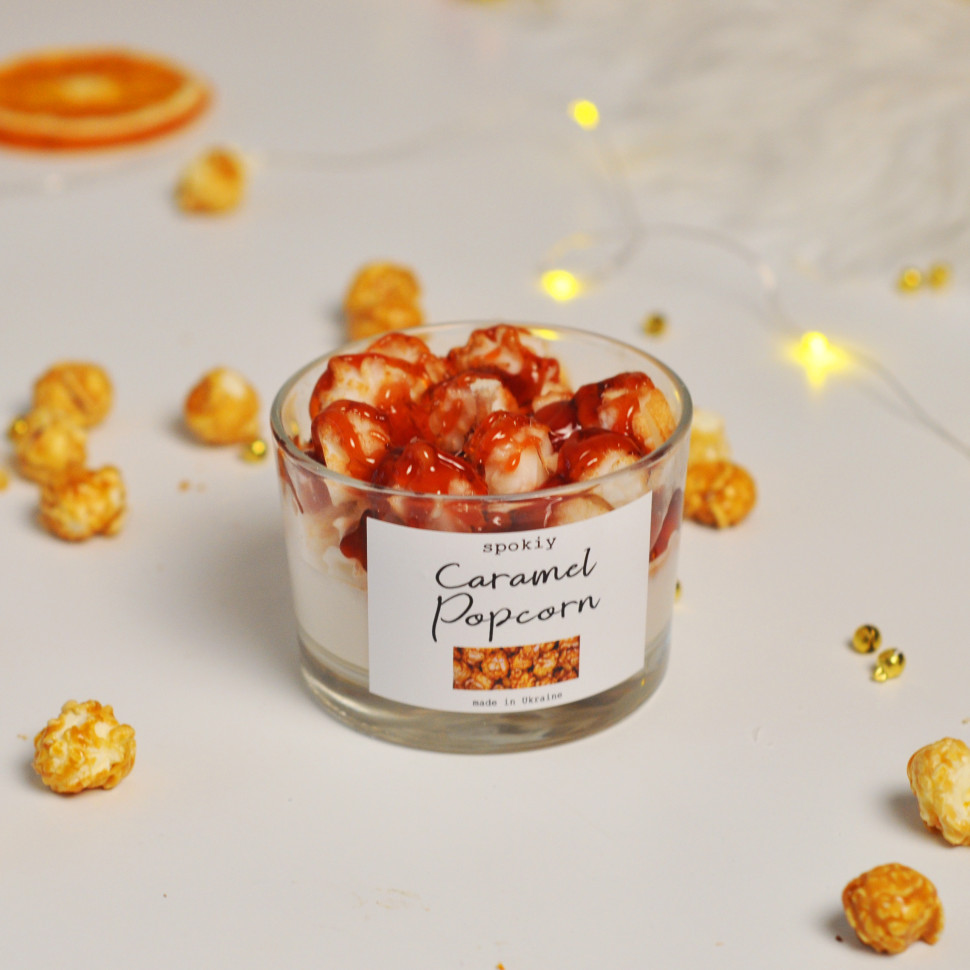 Десертна свічка ручної роботи з соєвого воску 