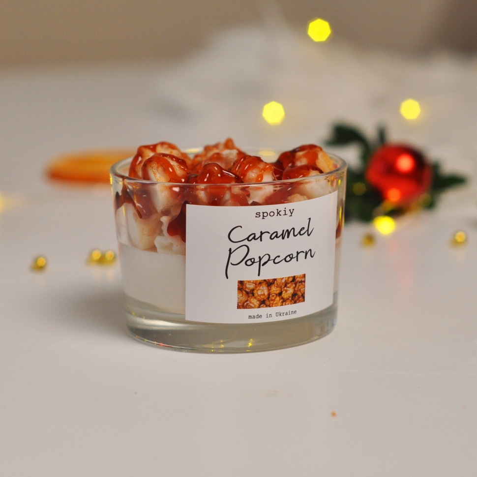 Десертна свічка ручної роботи з соєвого воску 