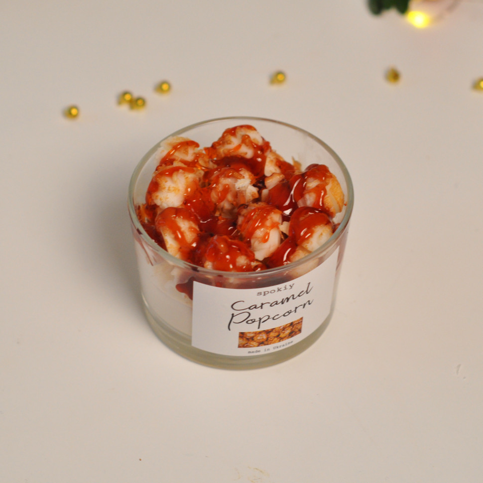 Десертна свічка ручної роботи з соєвого воску 