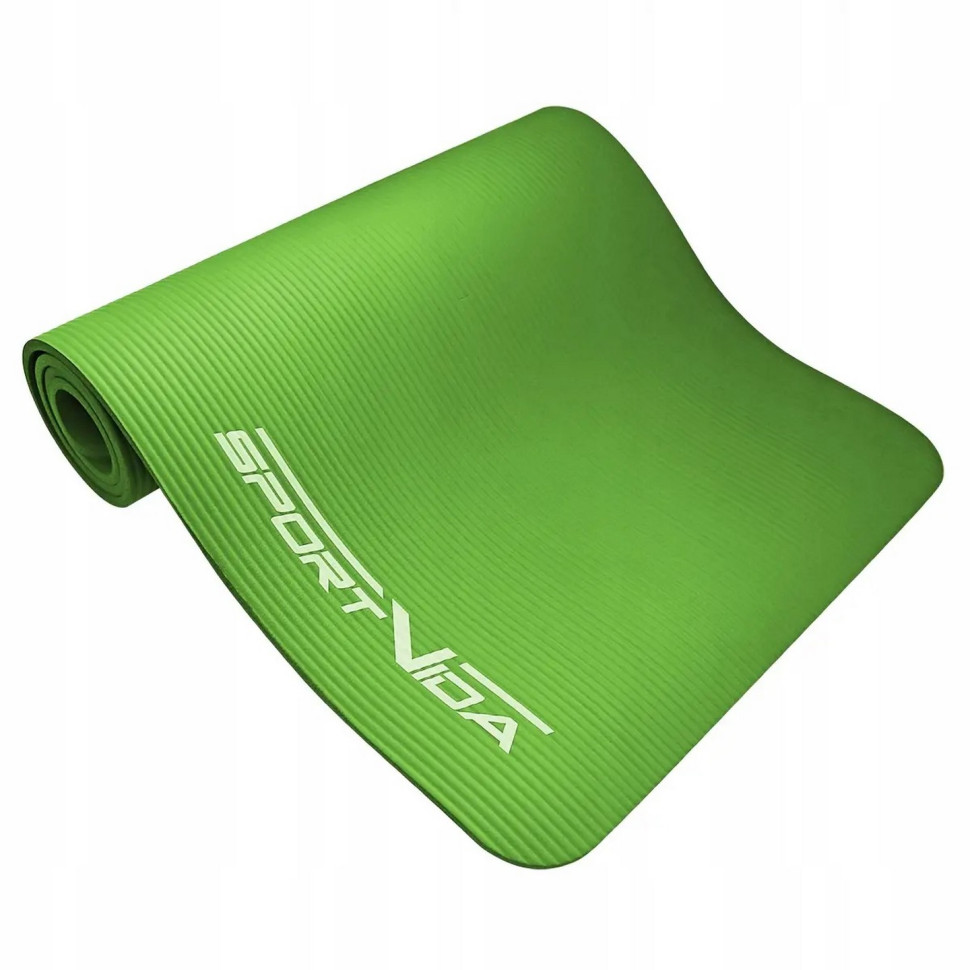 Коврик (мат) спортивный для йоги и фитнеса SportVida SV-HK0248 NBR 180 x 60 x 1 см, Green