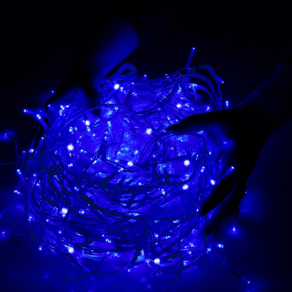 Гірлянда бахрома вулична Springos CL0318, 12 м 300 LED + Flash, Blue