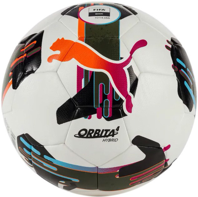 М'яч футбольний Orbita 4 HYB (FIFA Basic) Puma 084326-01-5 чорно-білий № 5