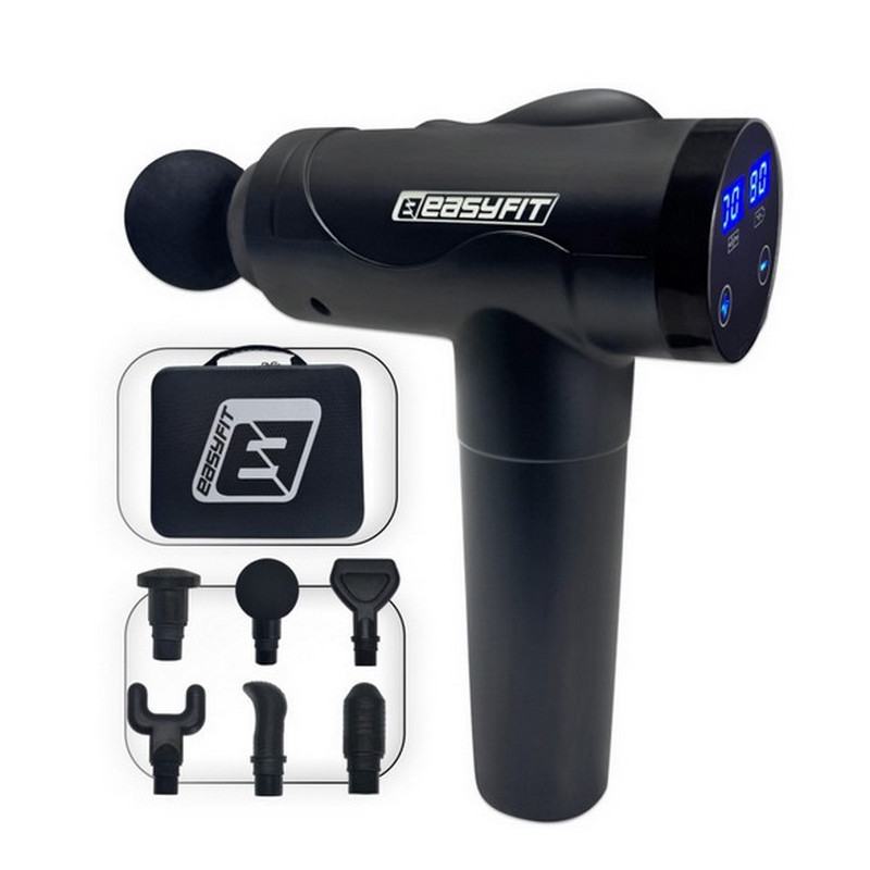 Перкусійний масажер для спини Vibe Easyfit EF-2072, 6 насадок, 30 режимів