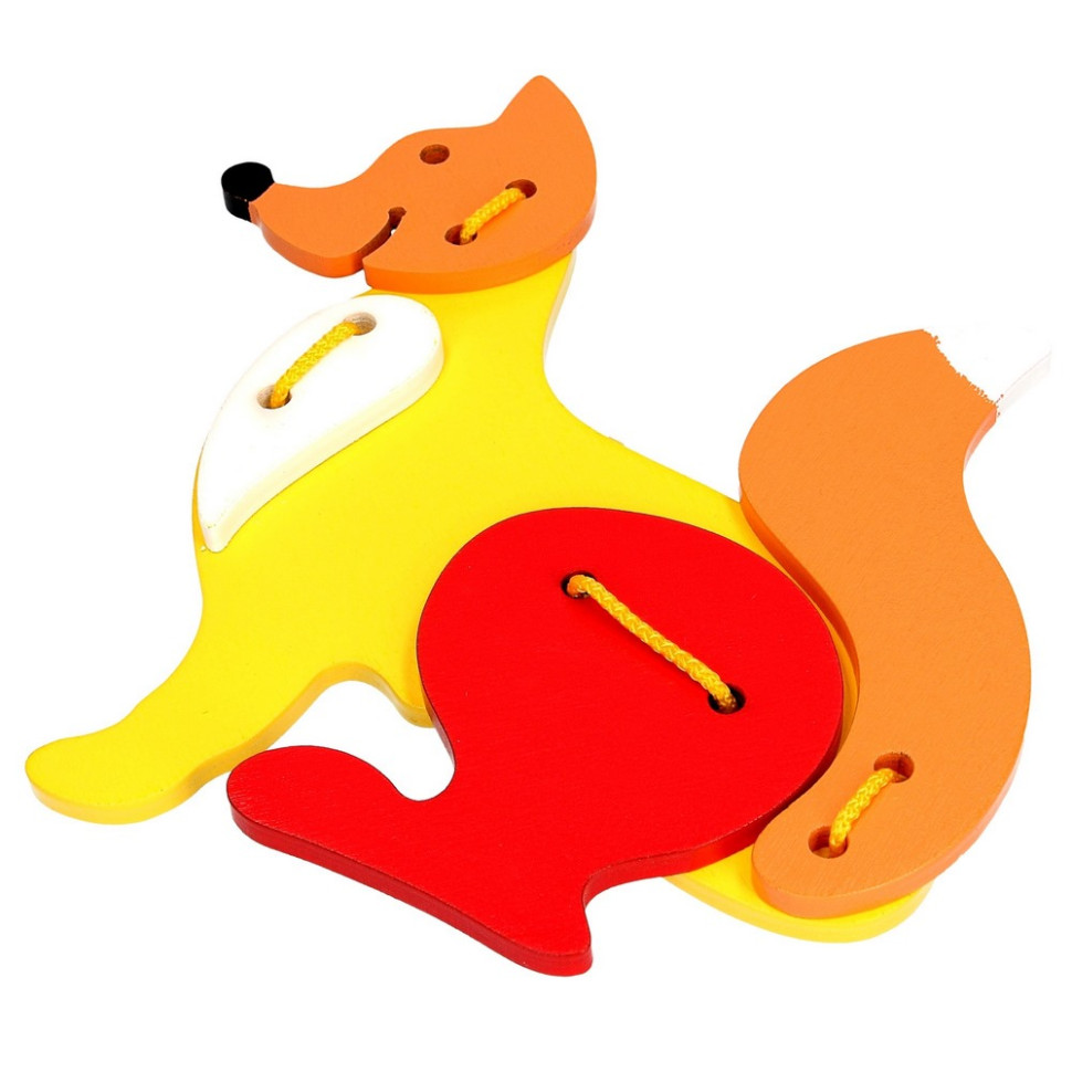 Детская деревянная шнуровка 