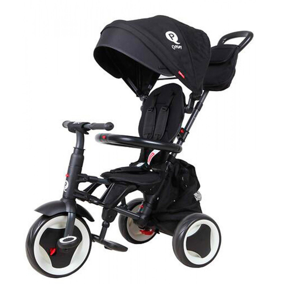 Велосипед трехколесный детский Qplay S380-8Black RITO+ EVA Black