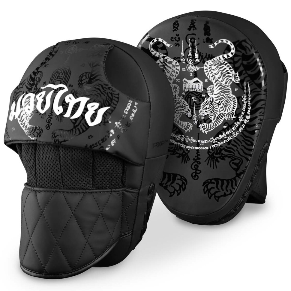 Лапи боксерські Muay Thai Phantom PHPAD2737 Black, високоякісний поліуретан