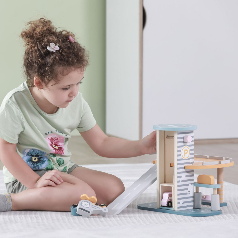 Ігровий набір Паркінг Viga Toys PolarB 44029 дерев'яний