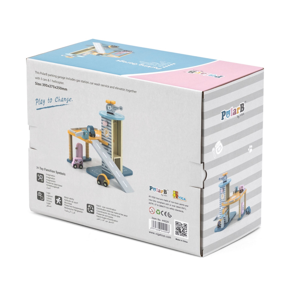 Ігровий набір Паркінг Viga Toys PolarB 44029 дерев'яний