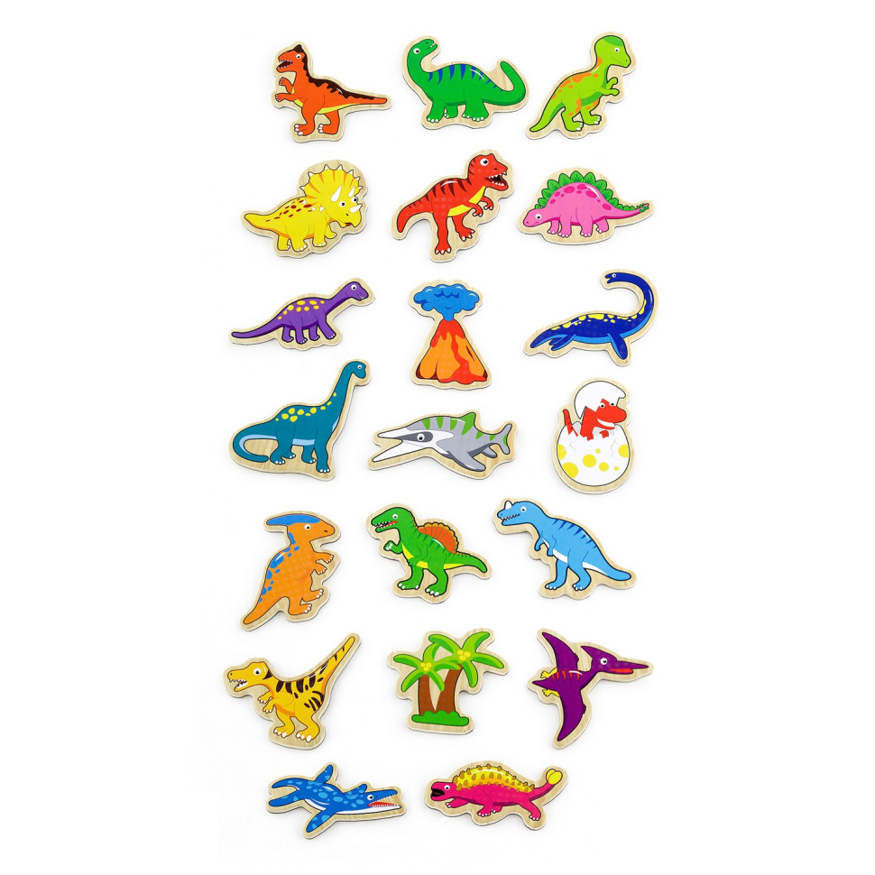 Набор магнитов Динозавры Viga Toys 50289, 20 штук