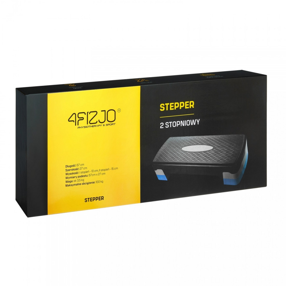 Степ-платформа 2-ступенчатая 4FIZJO 4FJ1370, 69 х 28 х 10-15 см
