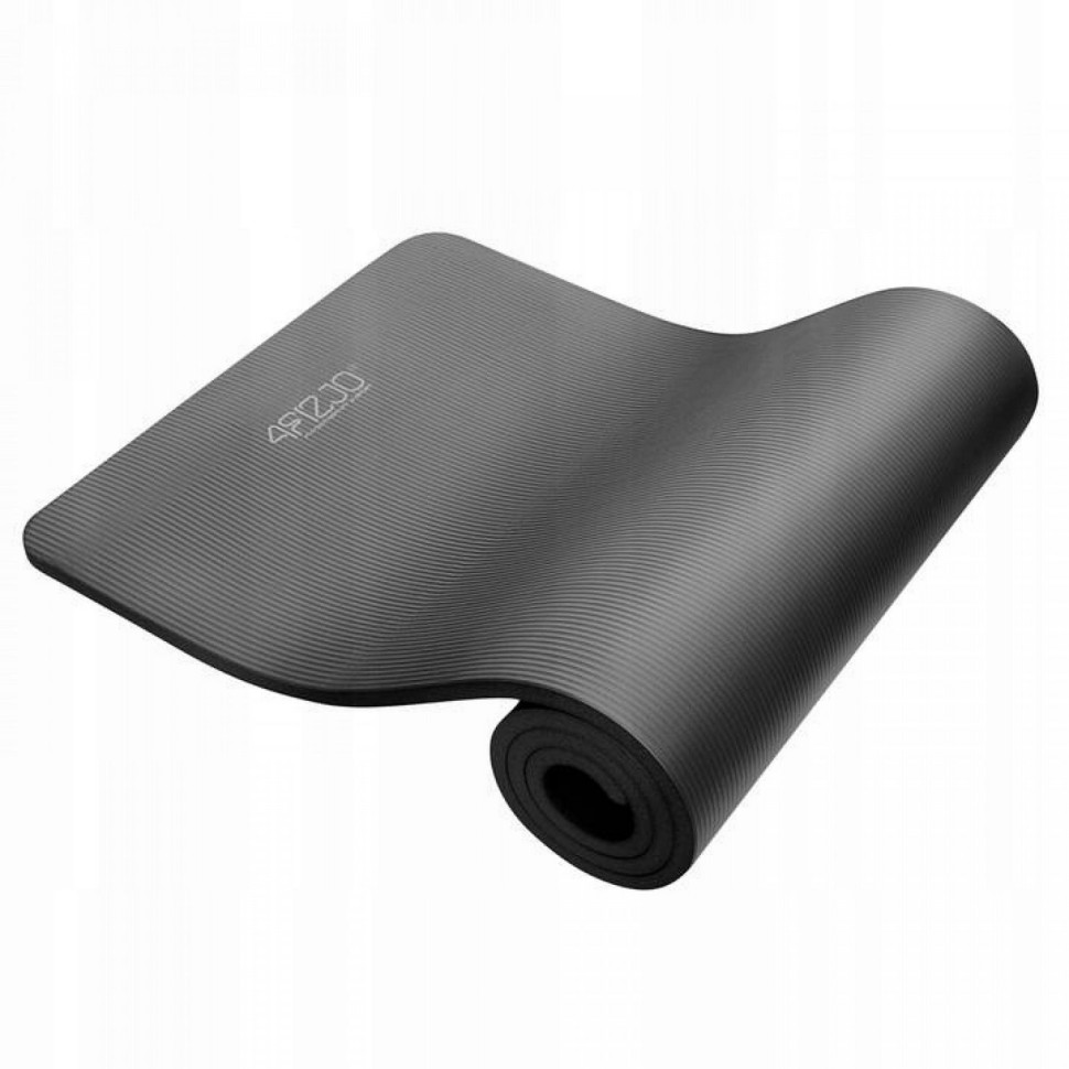Килимок для йоги та фітнесу 4FIZJO 4FJ0015 NBR 180 x 60 x 1 см, Black