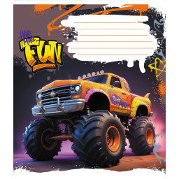 Тетрадь ученическая "Монстер трак" Leader 024-550238K-1 в клеточку, 24 листа