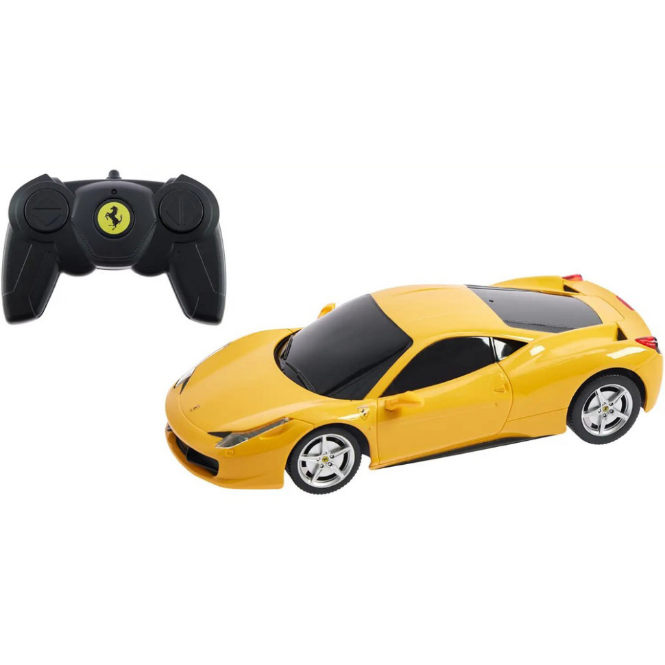 Машинка на радиоуправлении Ferrari 458 Italia Rastar 46600 yellow 1:24 