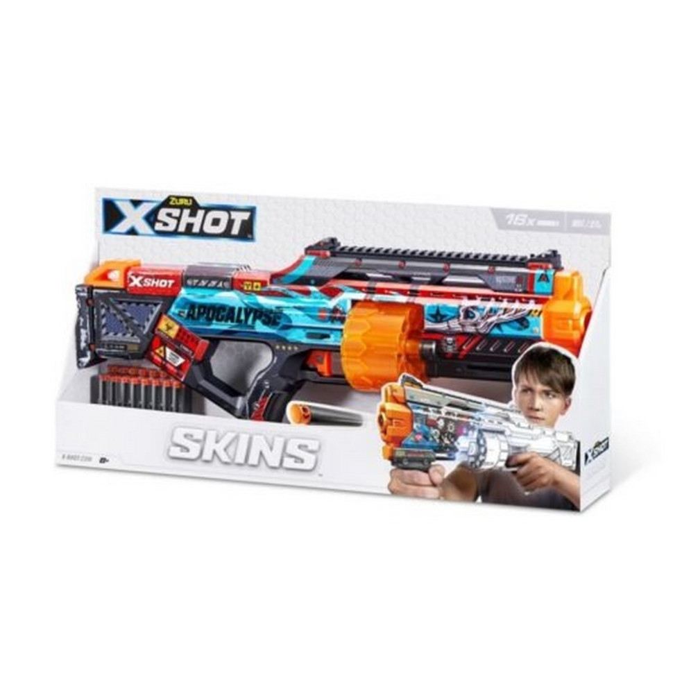 Скорострільний бластер Skins Last Stand Apocalypse X-SHOT 36518D (16 патронів)