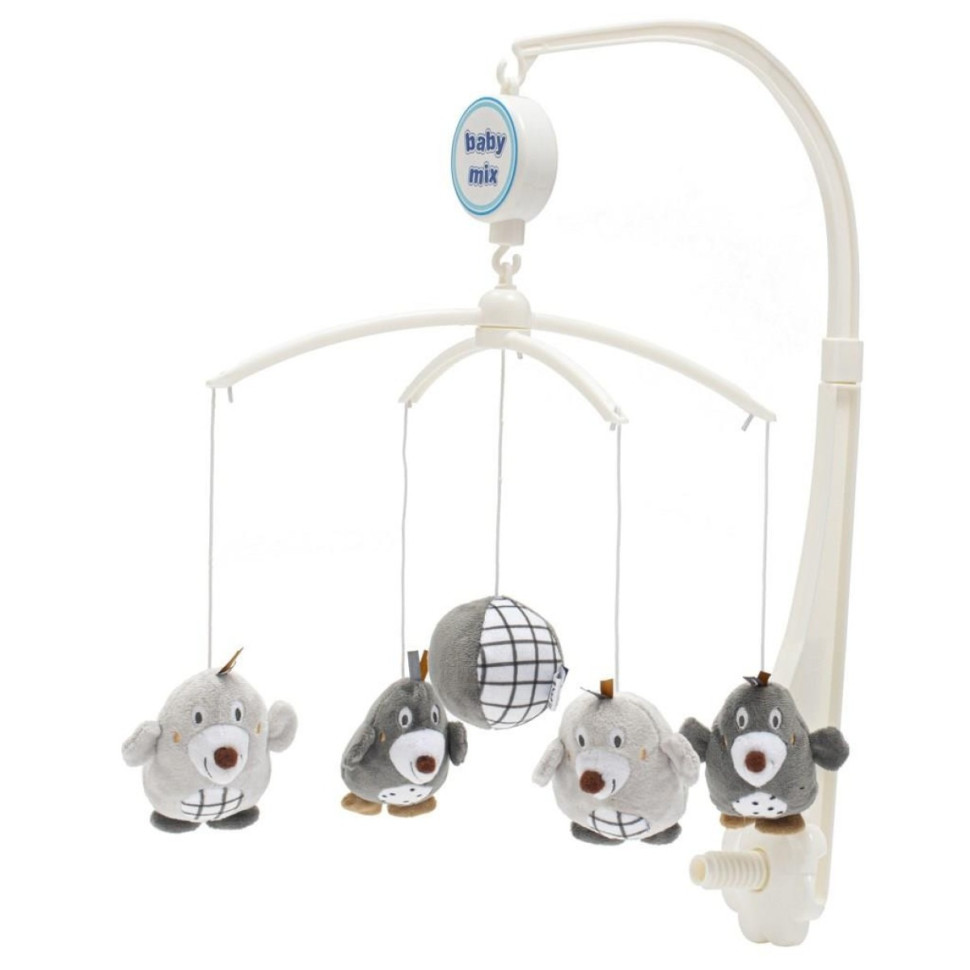 Мобіль механічний Кротики Baby Mix 53093BM, сірі